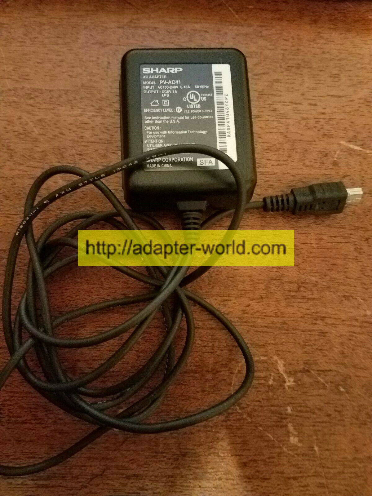 *100% Brand NEW* Output DC 5V 1A Sharp PV-AC41 ADAPTER POWER SUPPLY